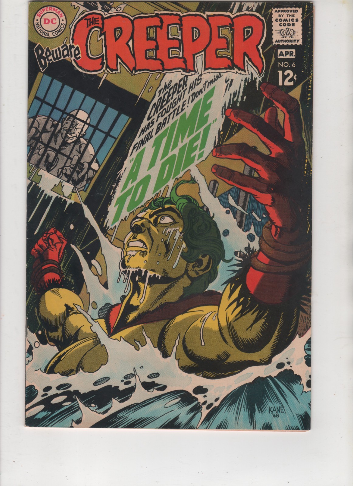 Beware the Creeper #6, Stunning Gil Kane Cover, VF 8.0, 1st Print, 1969, Scans