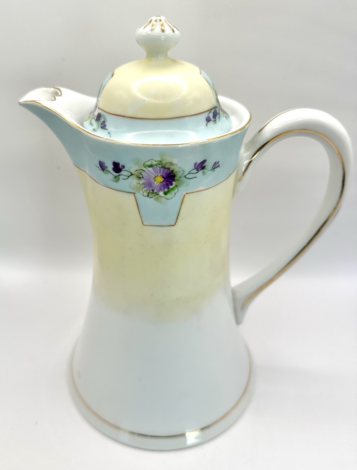 Antique Royal Crown HandPainted Porcelain Chocolate-Tea-Coffee Pot, Japan-Nippon
