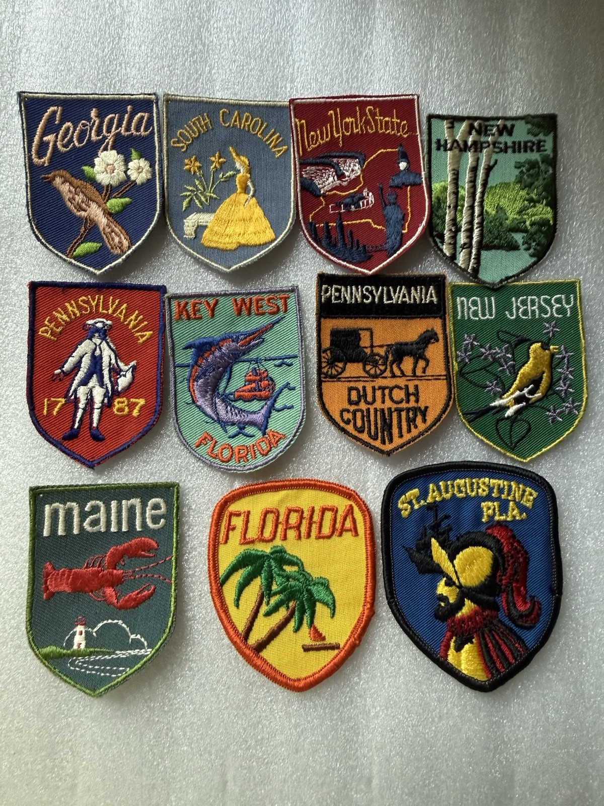 Vintage Voyager & Import Souvenir Patch Patches Lot Of 11 Boston Vermont & More Vintage Voyager & Import Souvenir Patch Patches Lot Of 11 Boston Vermont & More