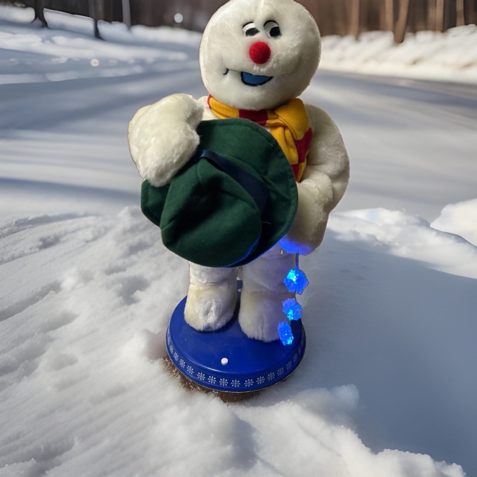 Vintage Gemmy Frosty The Snowman Animated Spinning Snowflake Musical 18\