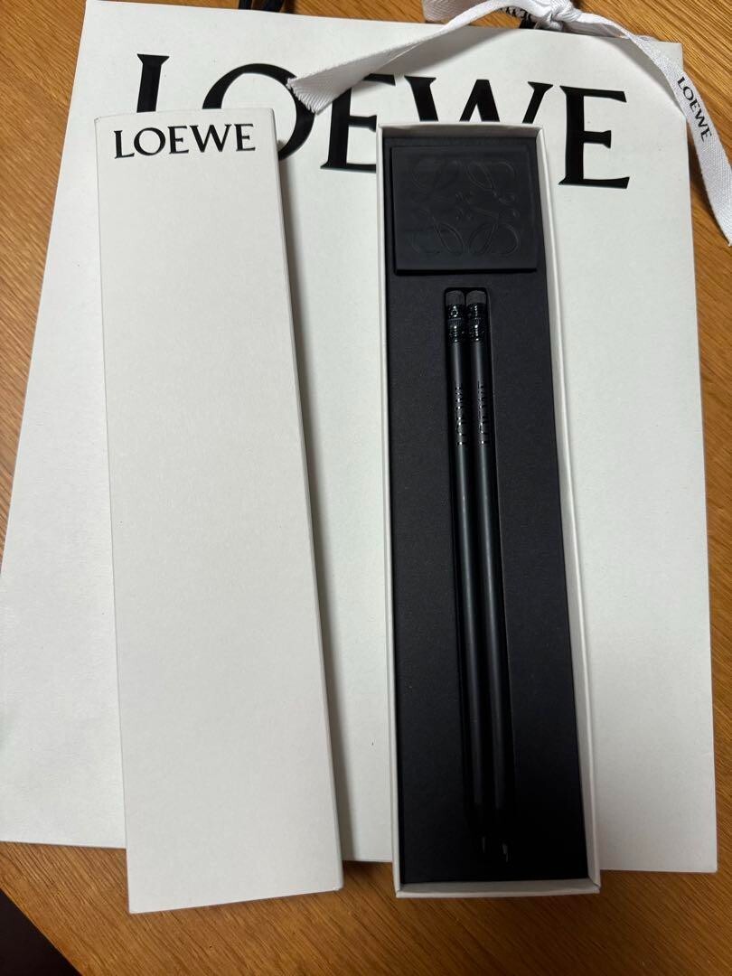 LOEWE Stationery set 2 logo Pencils & Anagram Eraser Novelty Limited RARE 2024