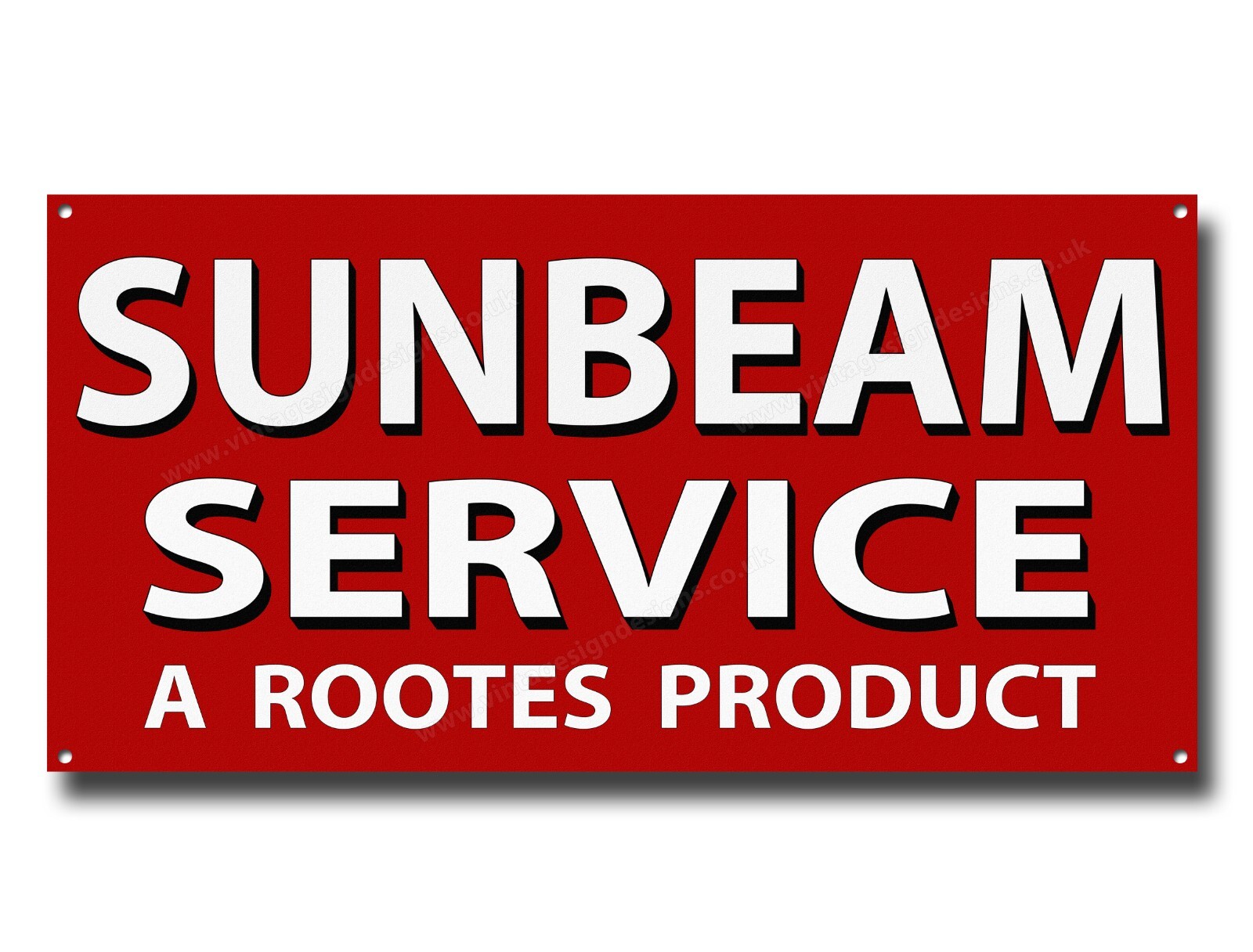 SUNBEAM SERVICE A ROOTES PRODUCT METAL DISPLAY SIGN.ROOTES GROUP,ROOTES MOTORS.