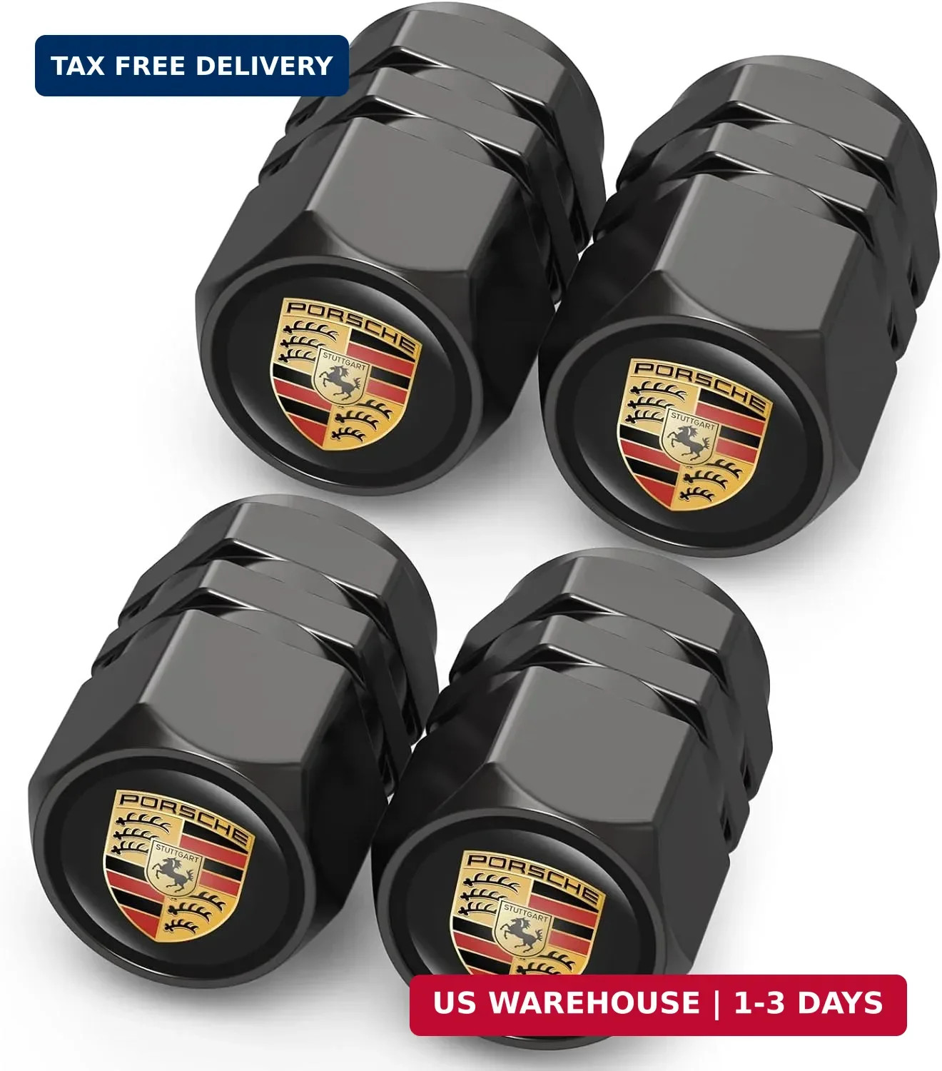 Car Tire Valve Stem Caps for Porsche Panamera Cayenne Macan Boxster Taycan Cayma