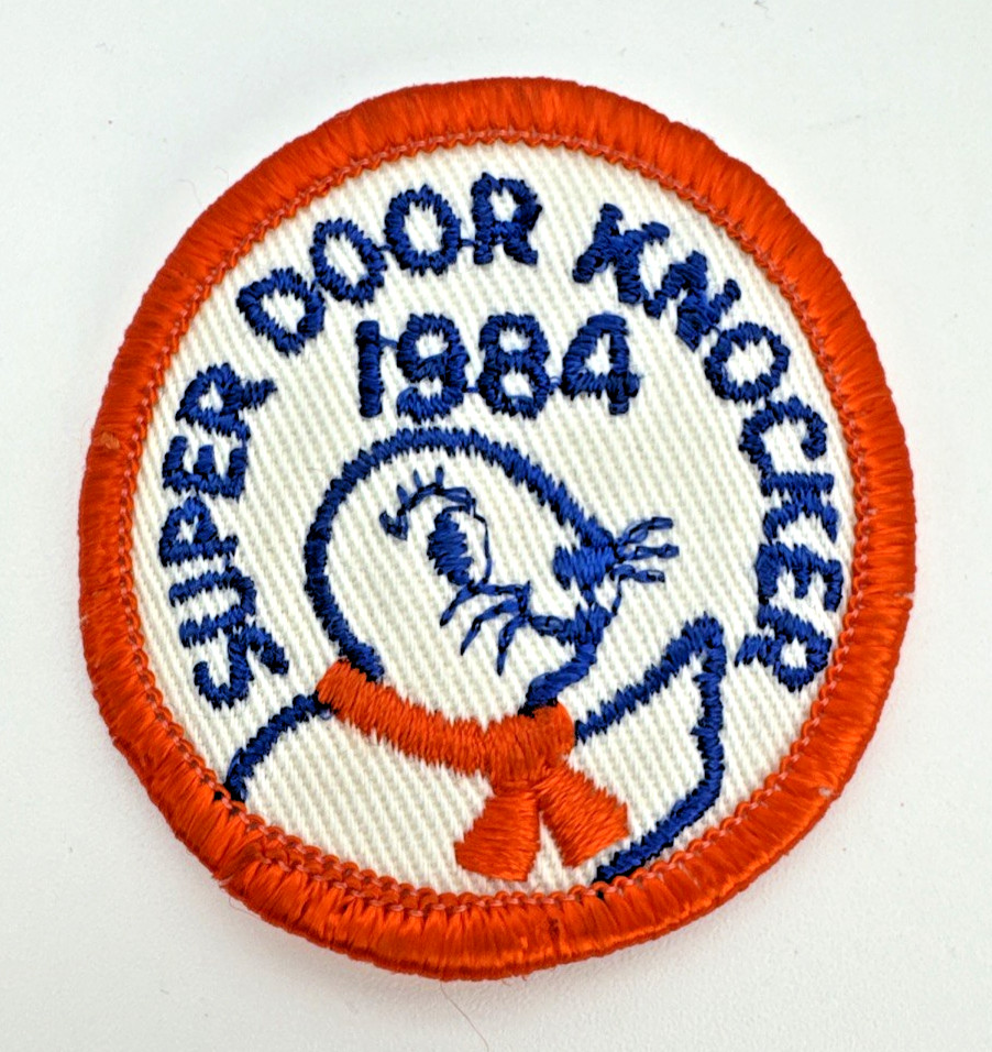 Vintage 1984 Super Door Knocker Cookie Sales Girl Scouts of America Patch