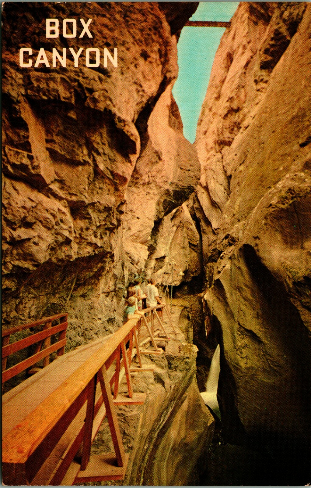 Scene Along Boardwalk Leading to Box Canyon Ouray CO Colorado UNP Postcard 