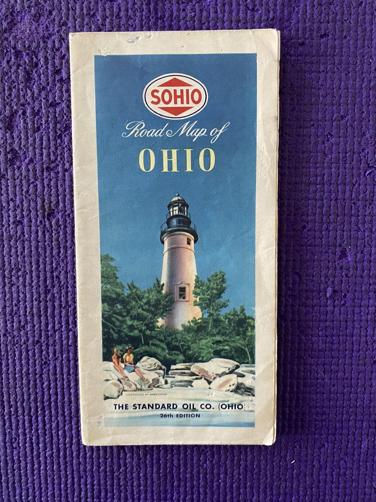 Vintage SOHIO Road Map of Ohio 1948