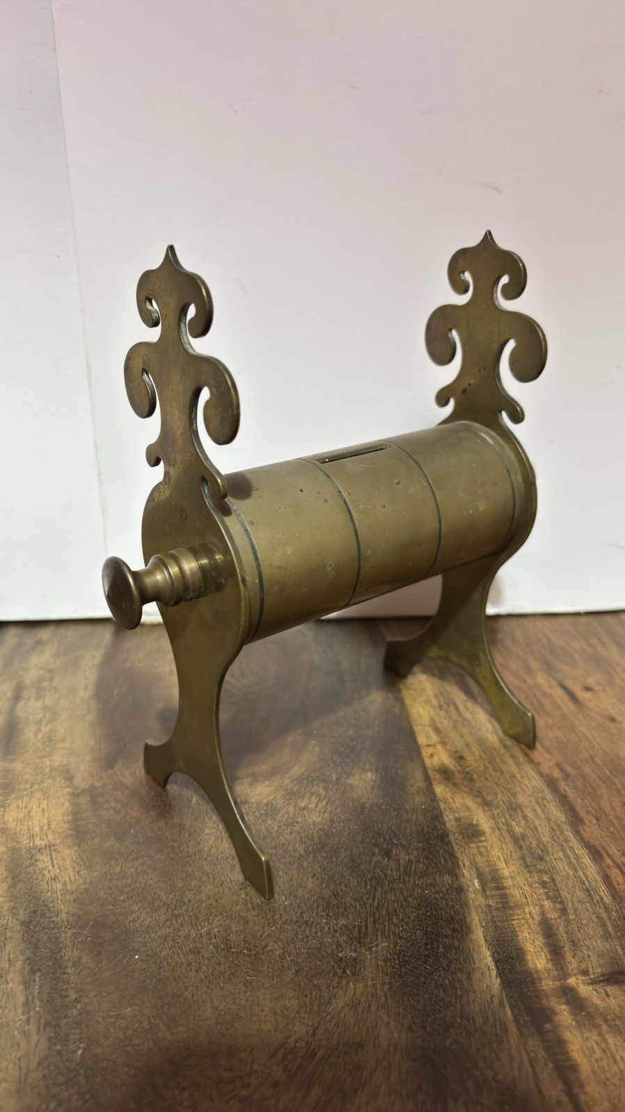 WWI Brass “Trench Art”Ornate Money Box 