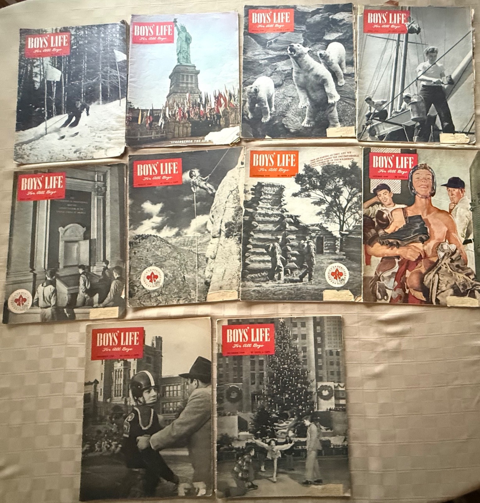 Vintage Boys\' Life Magazine Lot - 10 Issues 1949 Boy Scouts BSA Scouting Vintage Boys\' Life Magazine Lot - 10 Issues 1949 Boy Scouts BSA Scouting