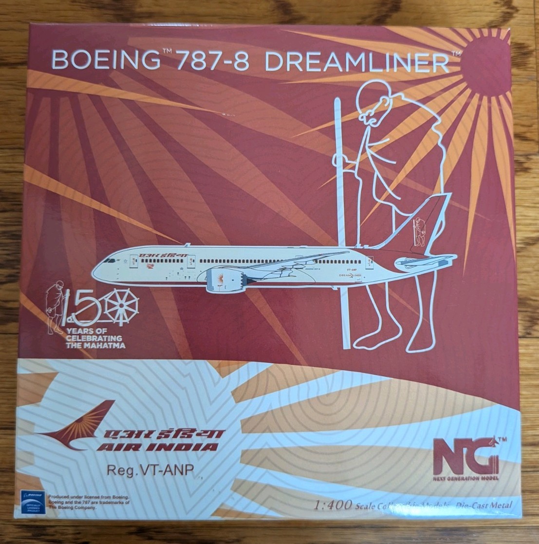 NG models Air India Boeing 787-8 Dreamliner 1/400 VT-ANP No NG card RARE