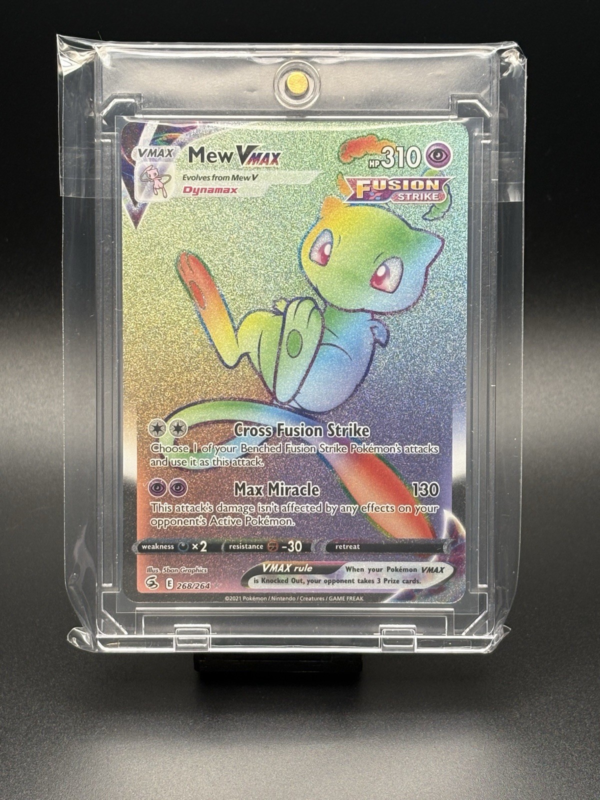 Mew VMAX #268/264 S8: Fusion Strike Holo (Secret Rare) NM