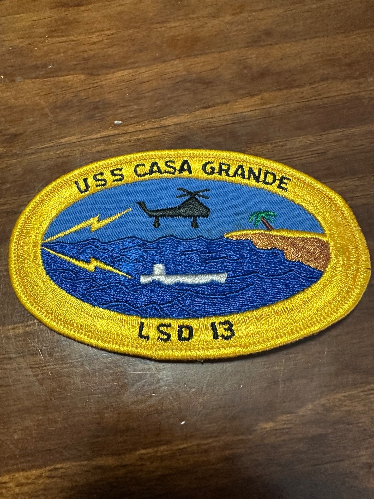 Vintage US Navy USS Casa Grande LSD-13 Ship Patch