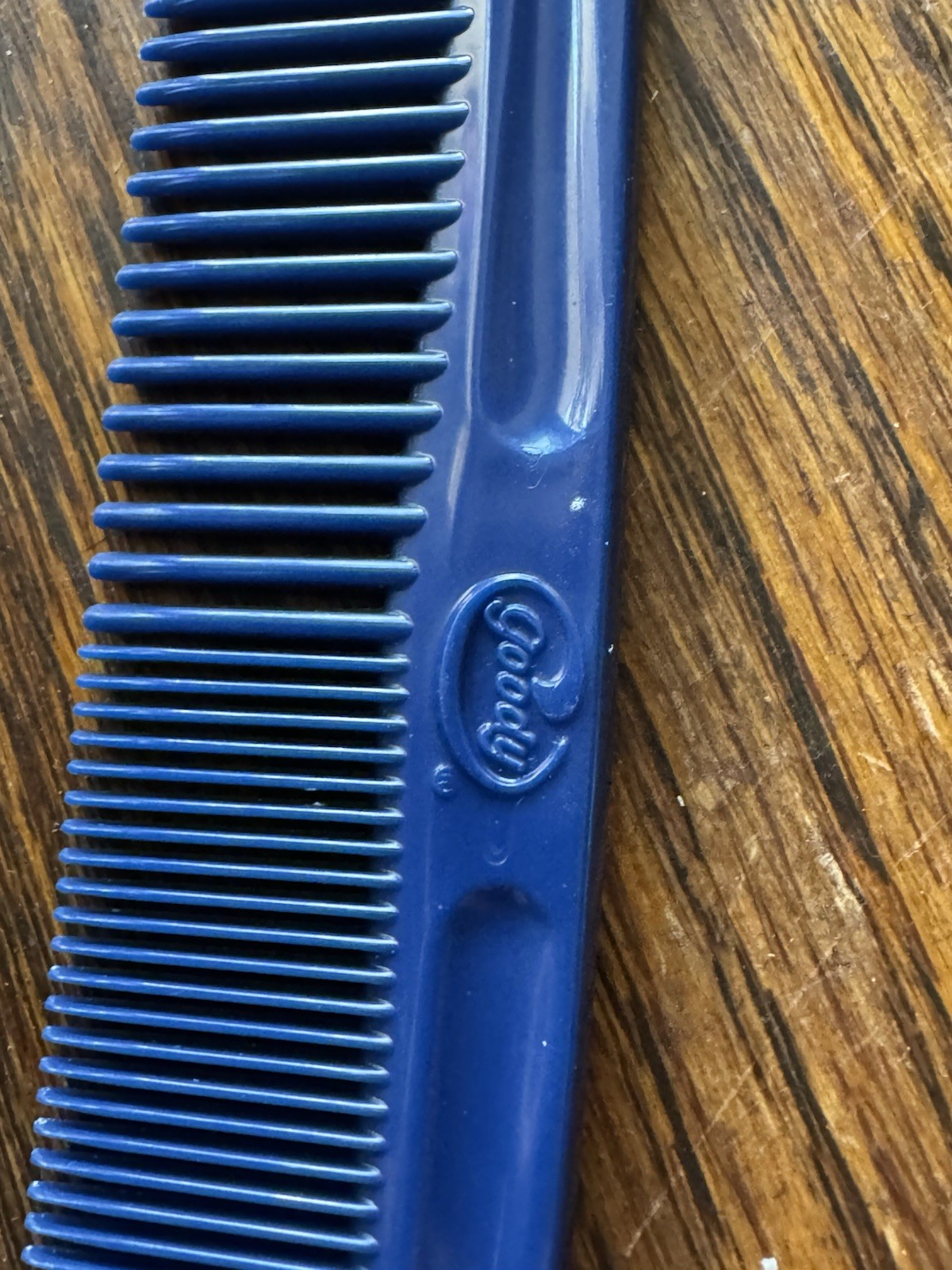 Vintage Goody Hair Pocket Comb Unbreakable Blue 8