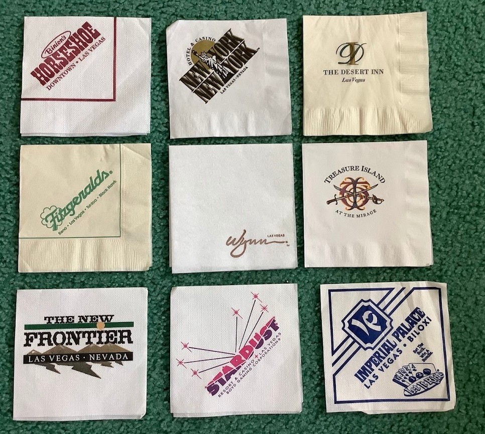 OLD VINTAGE LAS VEGAS CASINO COCKTAIL NAPKINS