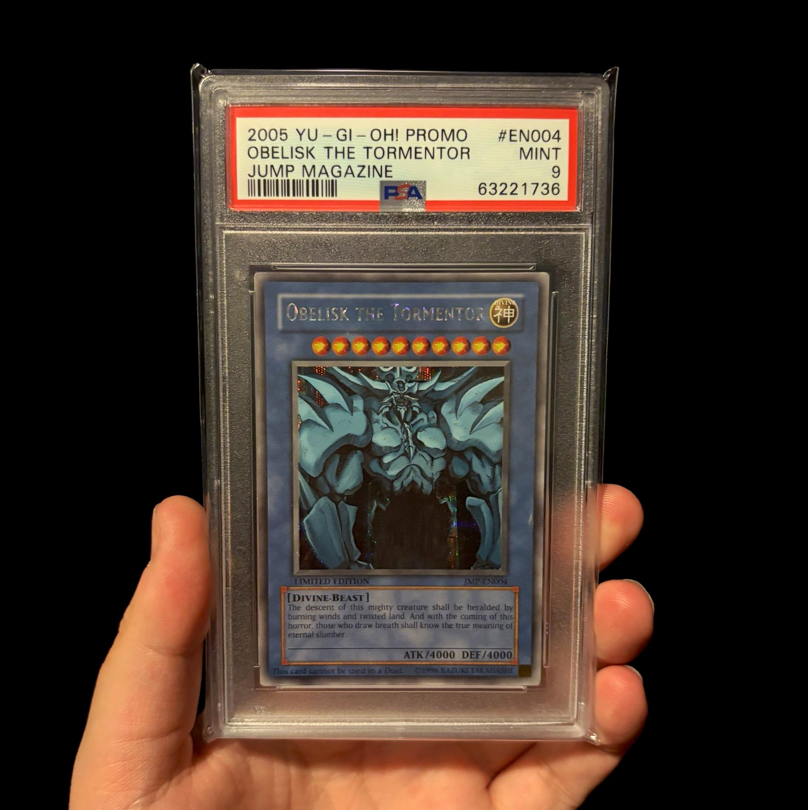 Obelisk the Tormentor JMP-EN004 PSA 9 MINT