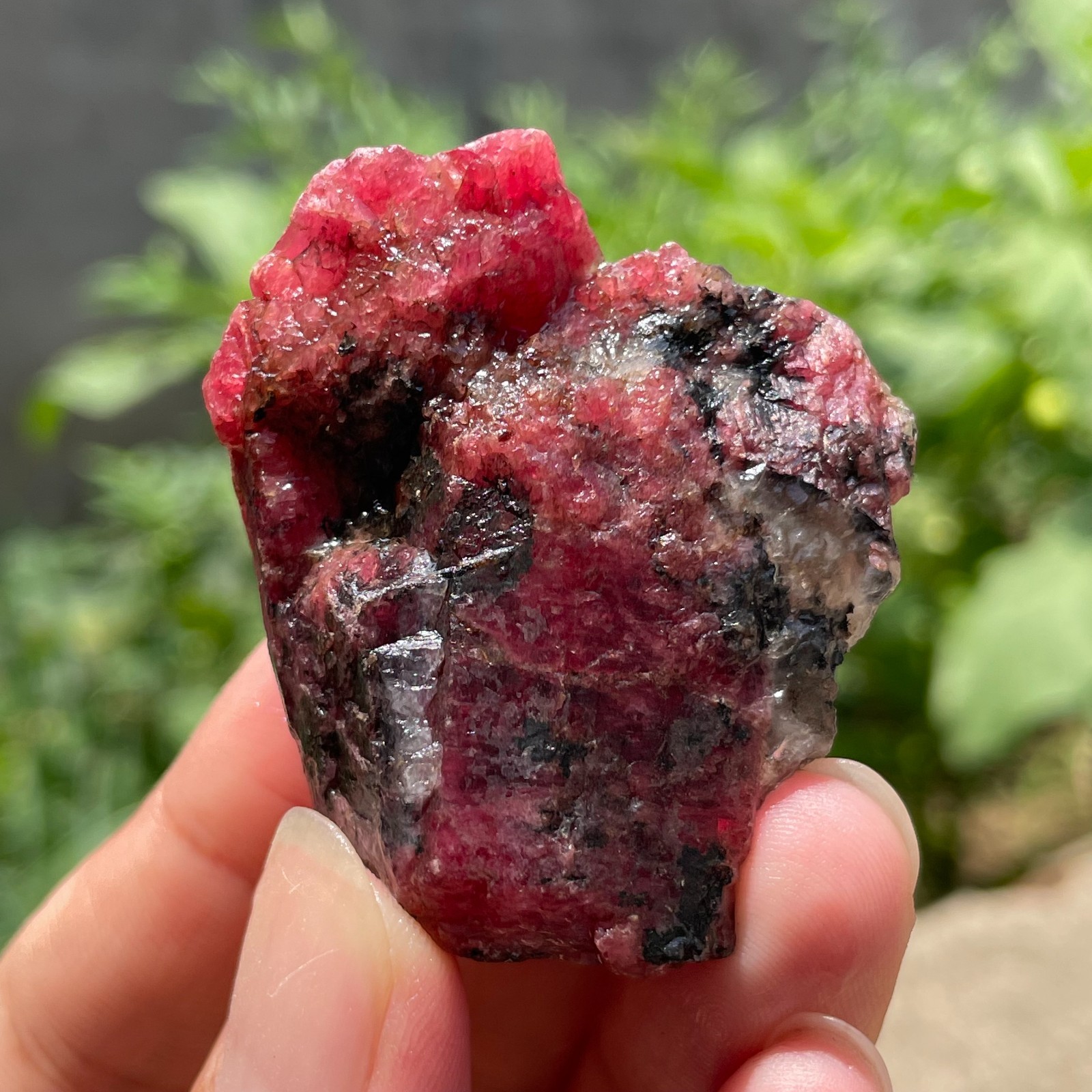 58g Rough Natural Rhodonite Quartz Crystal Mineral Specimen Healing