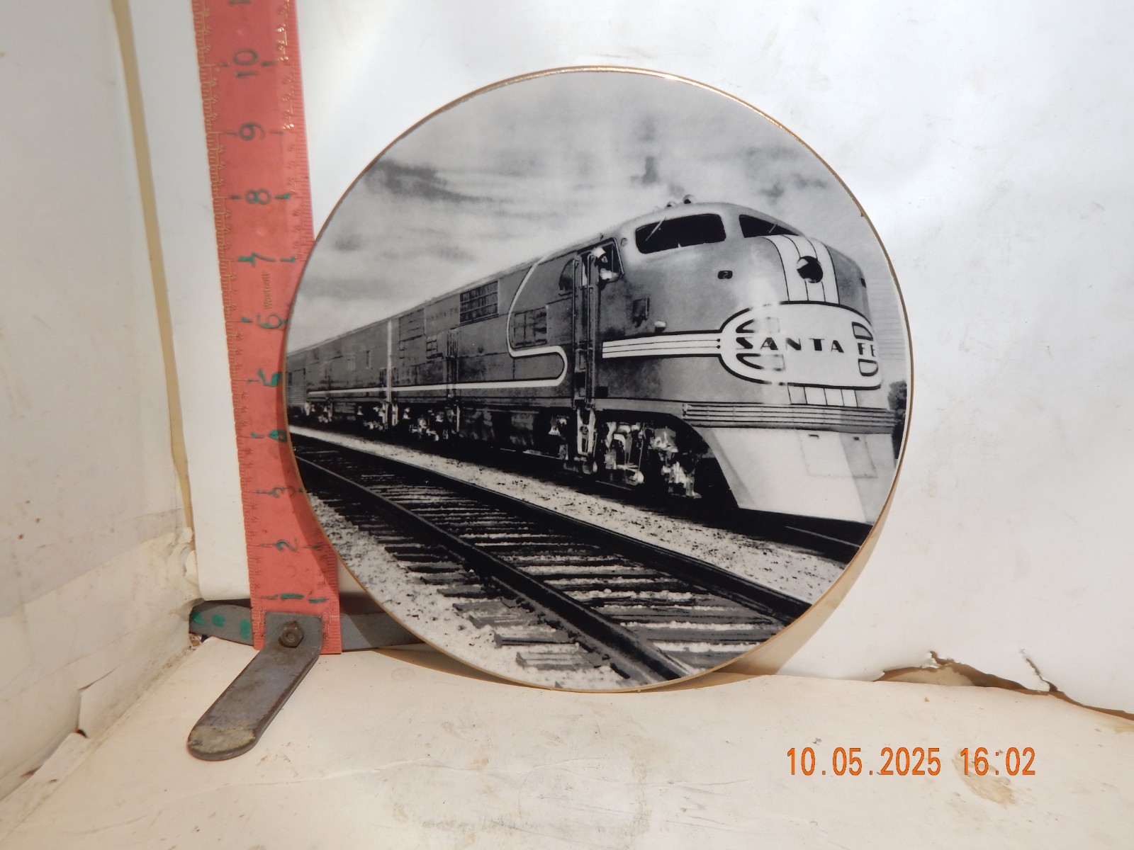 B.N.S.F. Railway Safety Award Plate-1937 Super Chief Pictured #41368