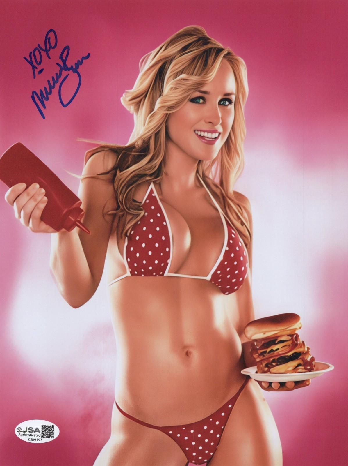 MICHELLE BAENA Signed PLAYBOY PLAYMATE 8x10 Photo Autograph JSA COA CERT