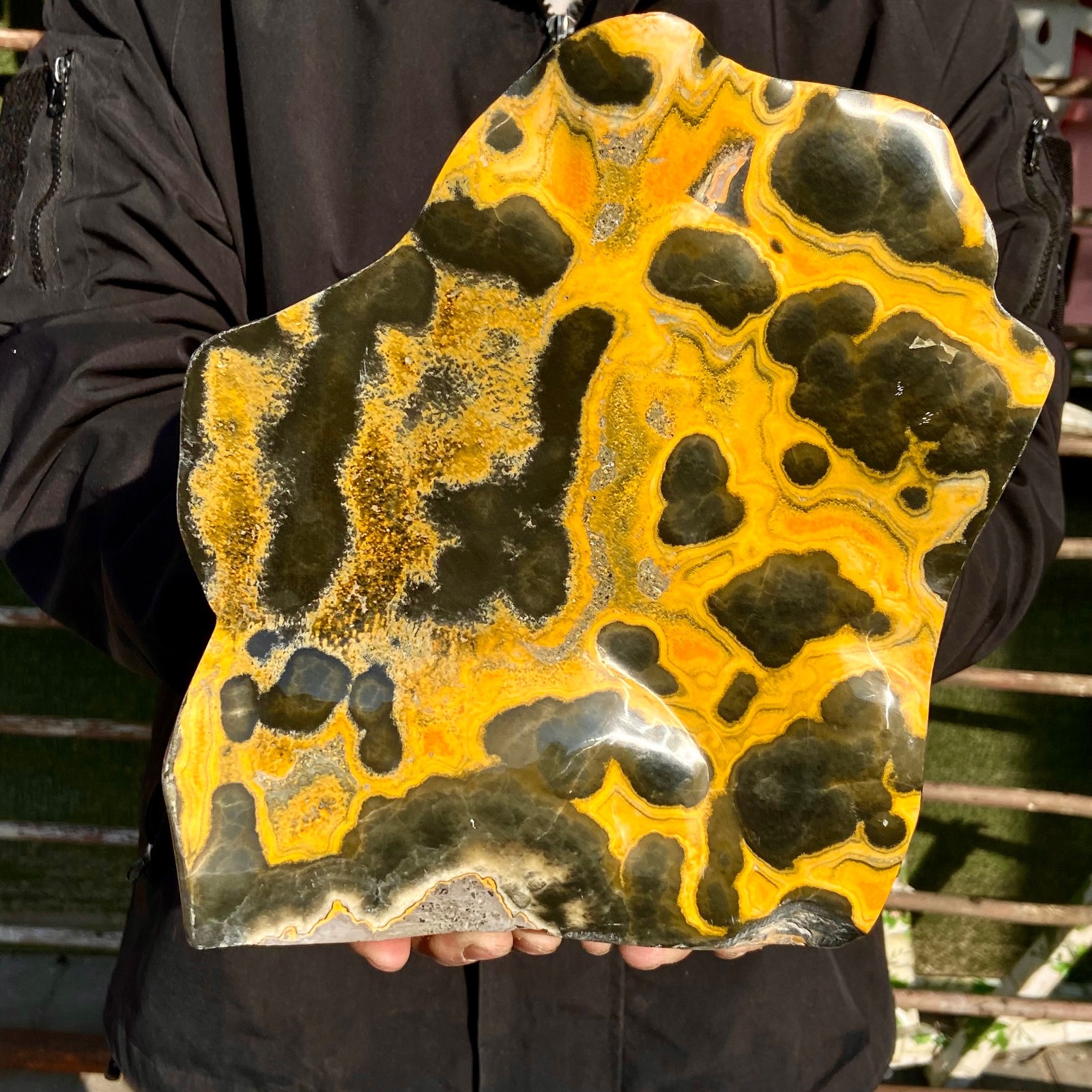 10.14LB Natural Bumblebee Ocean Jasper Quartz Crystal Specimen Healing