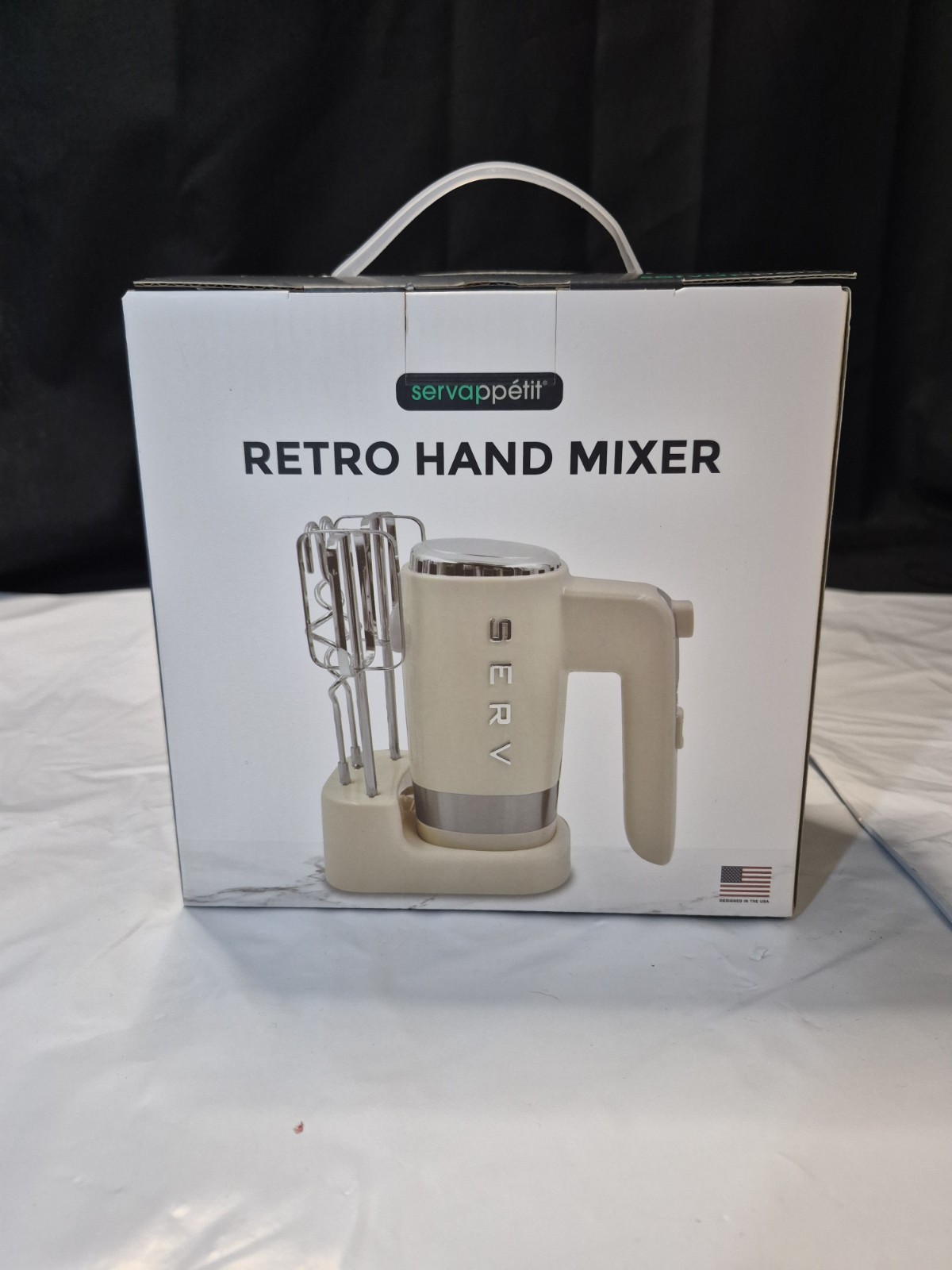 New Servappetit Retro Hand Mixer Kitchen Mixer Beige Color New in Box