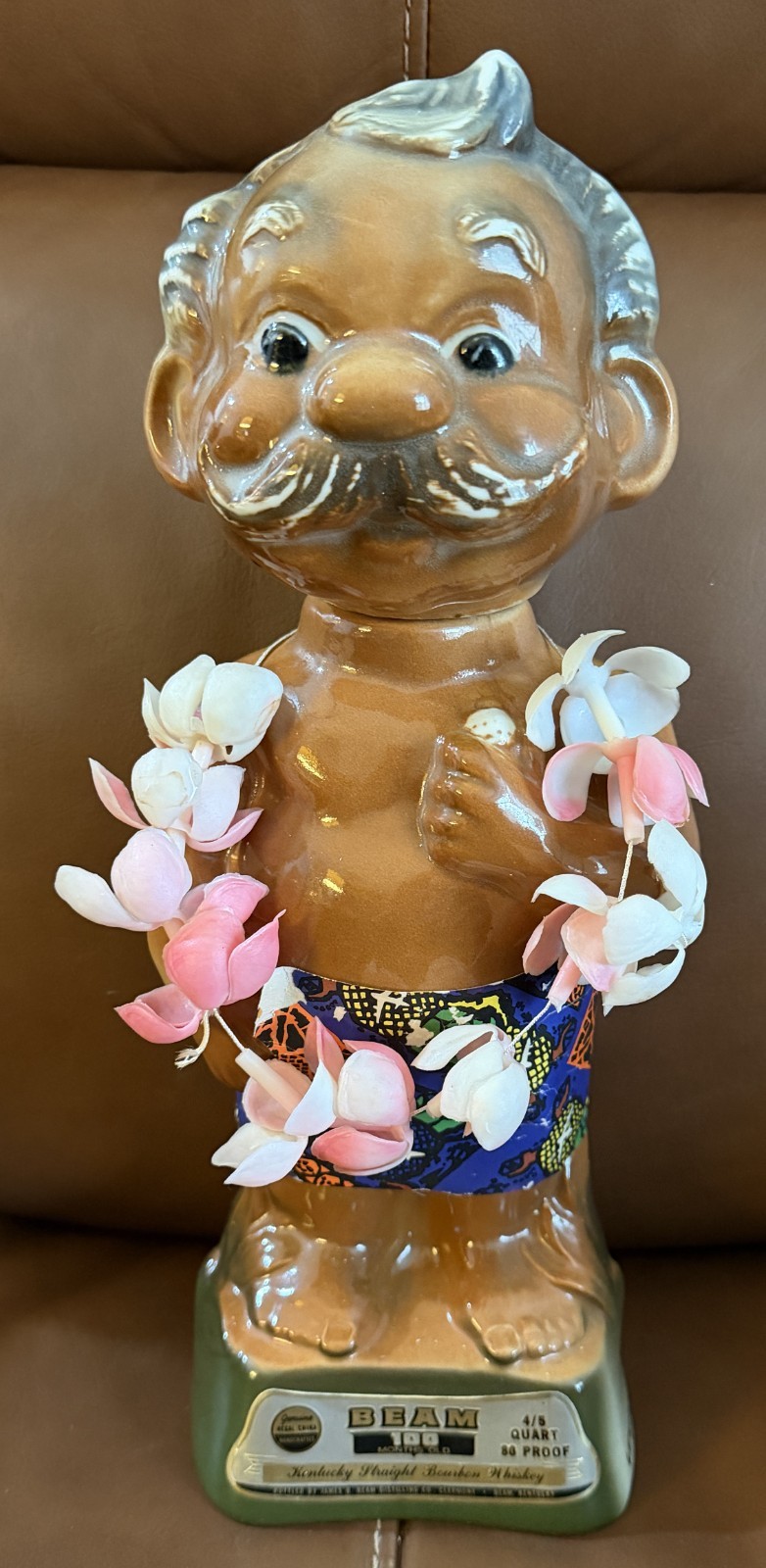 VINTAGE 1975 JIM BEAM 10th ANNIVERSARY HAWAIIAN OPEN DECANTER