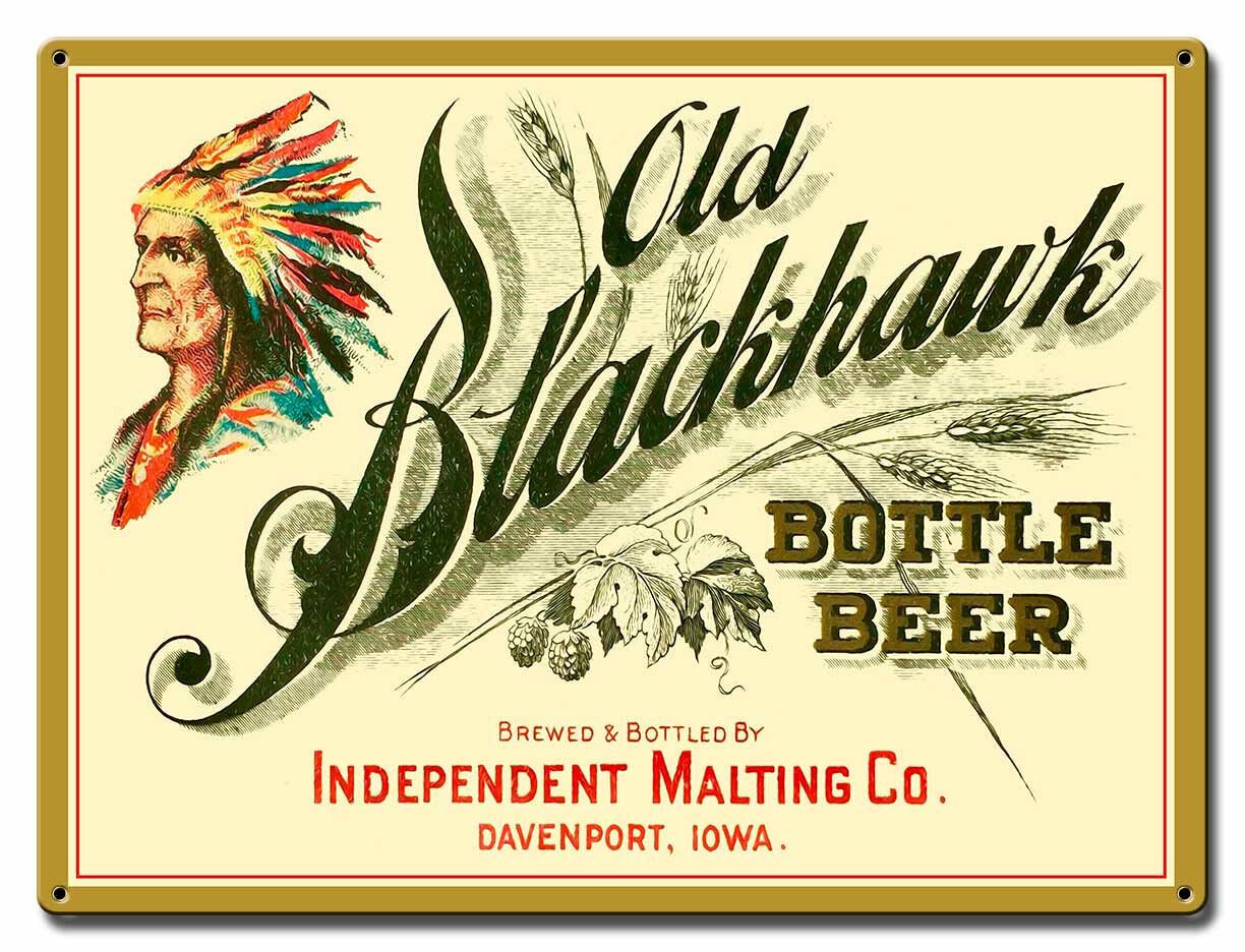 OLD BLACKHAWK BOTTLE BEER DAVENPORT IOWA 16\ OLD BLACKHAWK BOTTLE BEER DAVENPORT IOWA 16\
