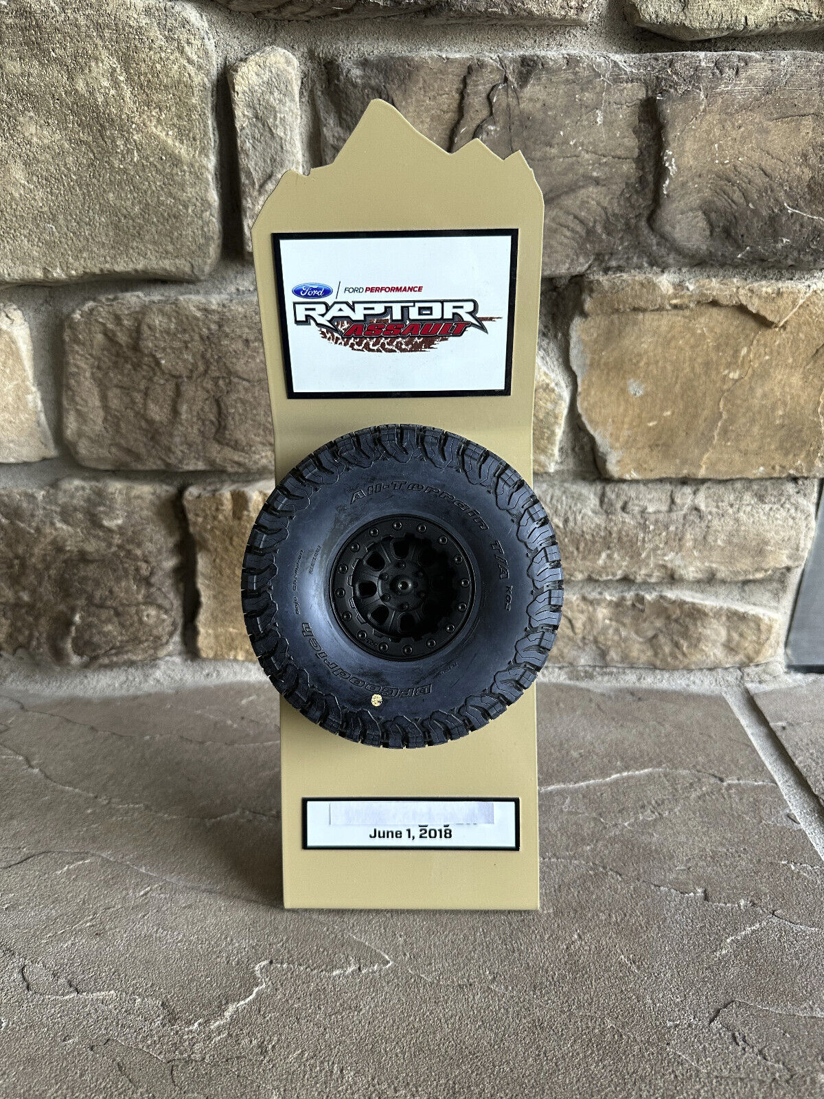 Ford Performance Raptor Assault Racing School Trophy Plaque