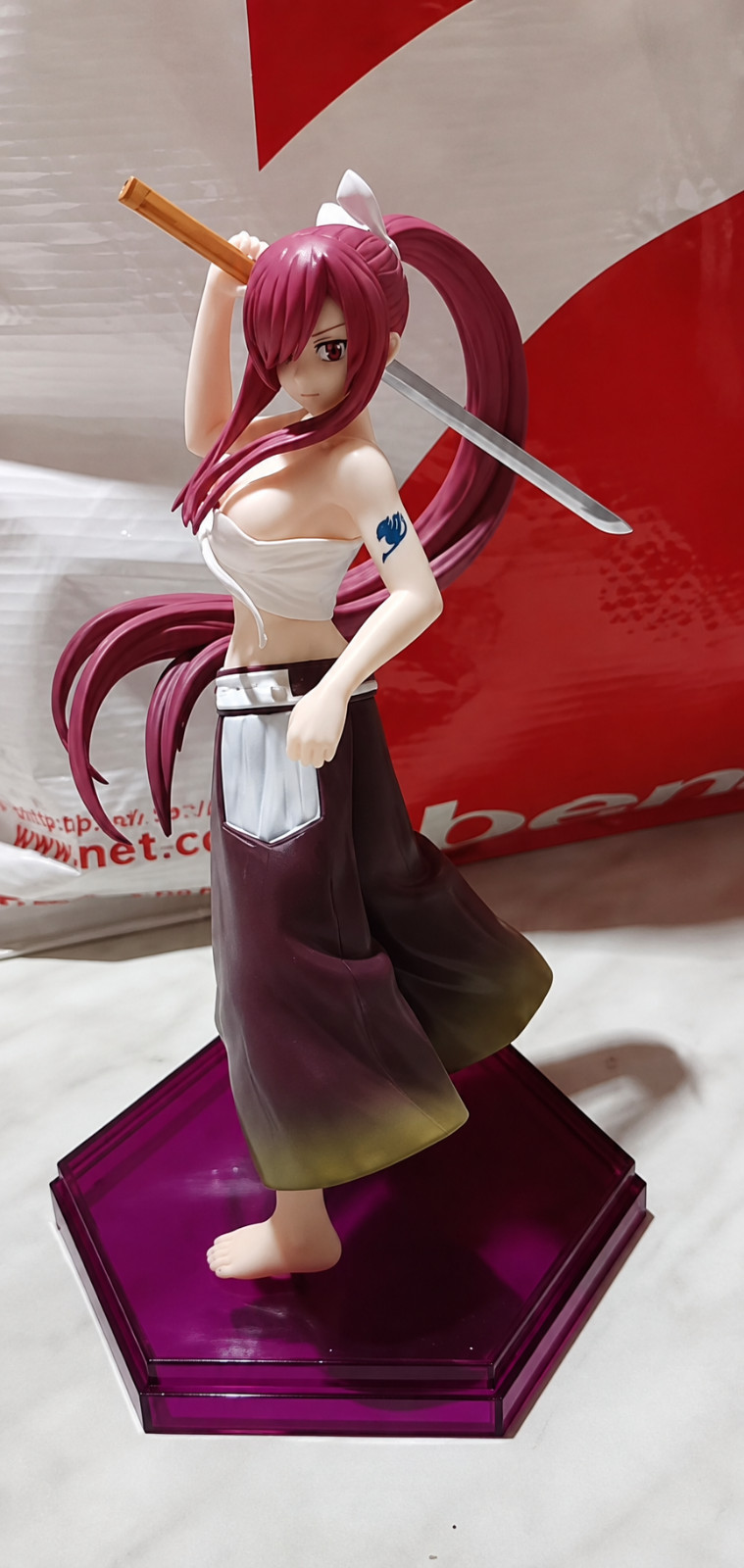 19cm Fairy Tail Lucy & Erza Sexy PVC Action Figure Collectible Gift