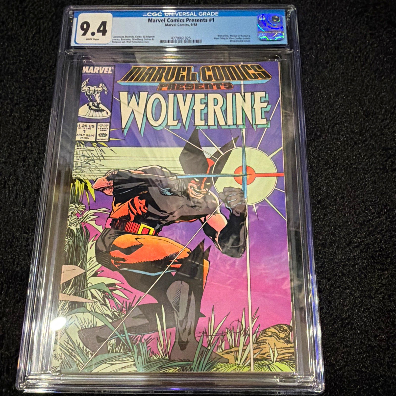 Marvel Comics Presents #1 CGC 9.4 (1988) Wolverine Frank Miller Cover Very Hot Marvel Comics Presents #1 CGC 9.4 (1988) Wolverine Frank Miller Cover Very Hot