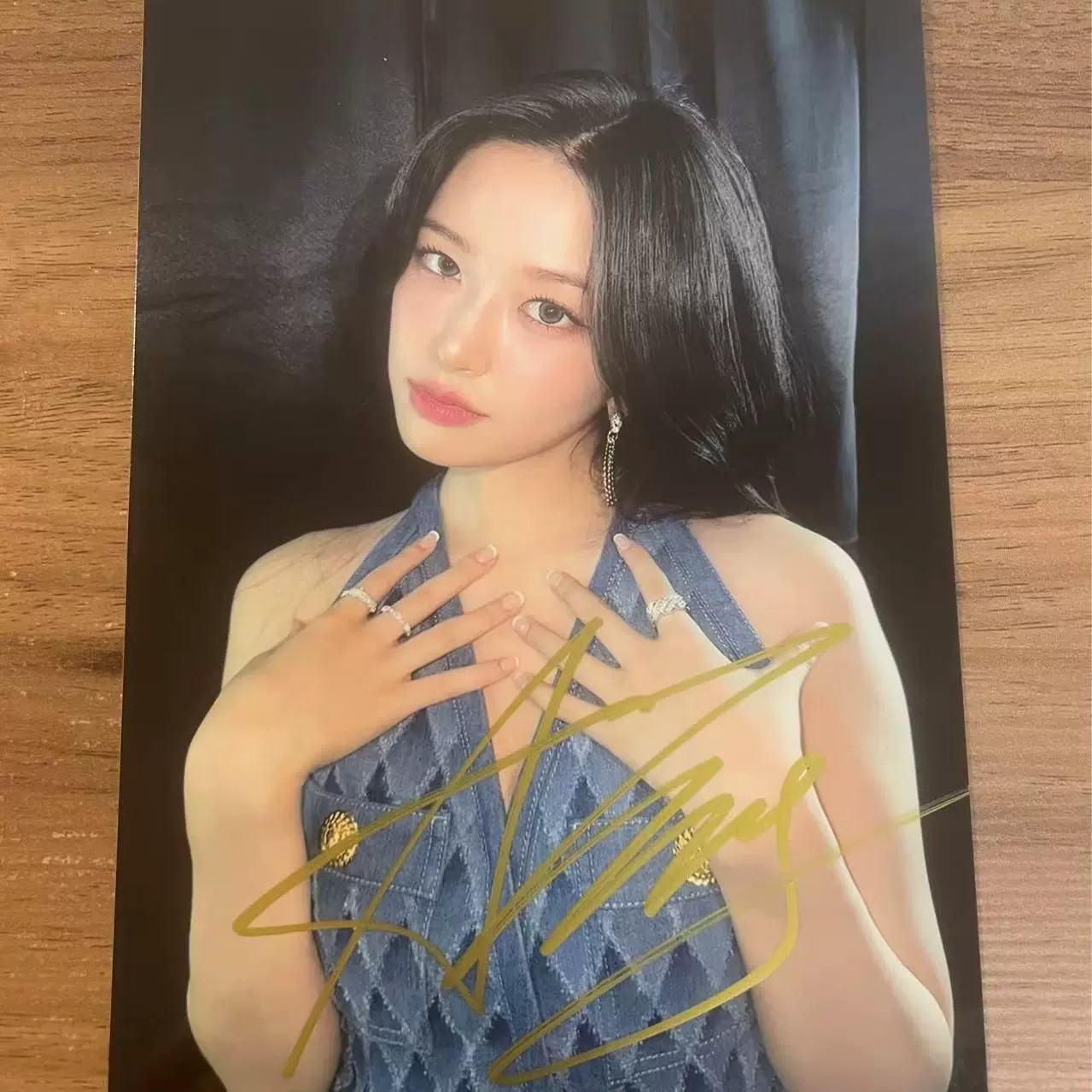 IVE Yujin Autograph Photos Signature Fidelity 6 Inch Gift Signature Yujin安宥真