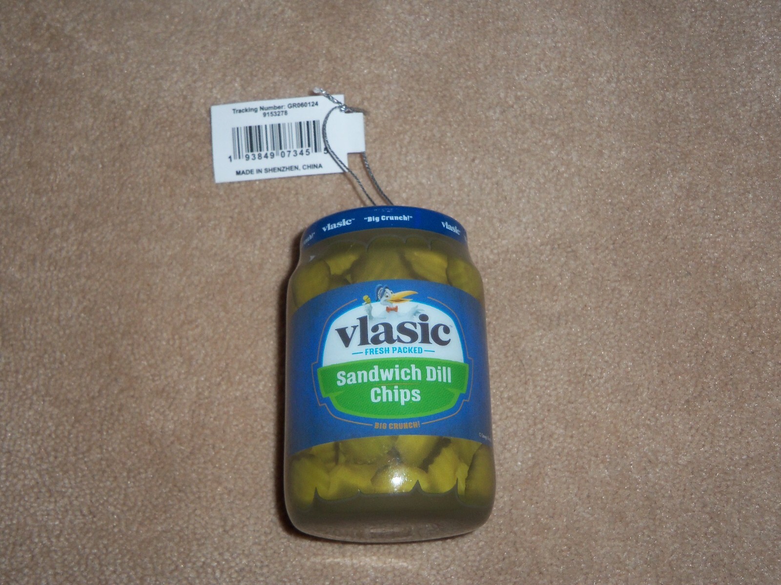 NEW VLASIC SANDWICH DILL CHIP PICKLE Faux Food Christmas Decoupage Ornament 2024