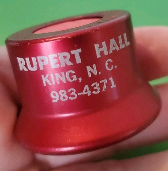 VTG 1960s Rupert Hall Insurance King NC Fizz-Whiz Bottle Cap Soda Saver Red USA