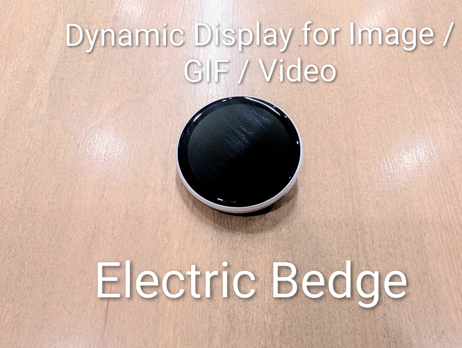 White - Electronic  Small Pendant Badge Digital Show 1.7 inch Touch Screen Pins