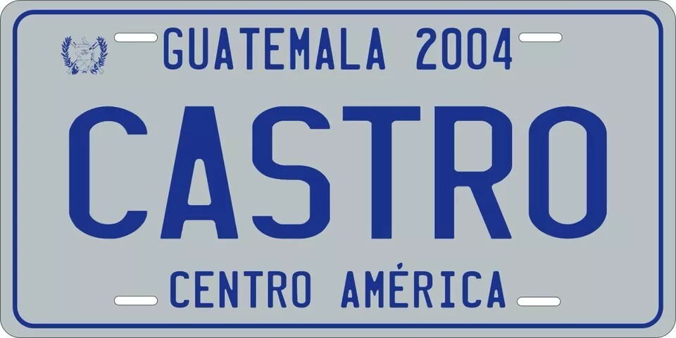 Guatemala 2004 Custom State License Plate Personalized 12\