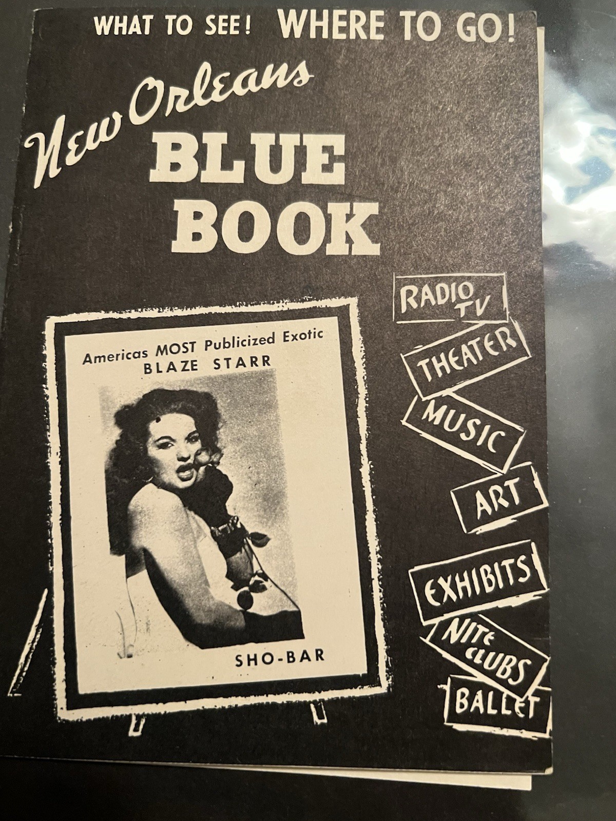 Vintage Blaze Starr 1960s Sho-Bar New Orleans Blue Book W/sister Pics & More Vintage Blaze Starr 1960s Sho-Bar New Orleans Blue Book W/sister Pics & More