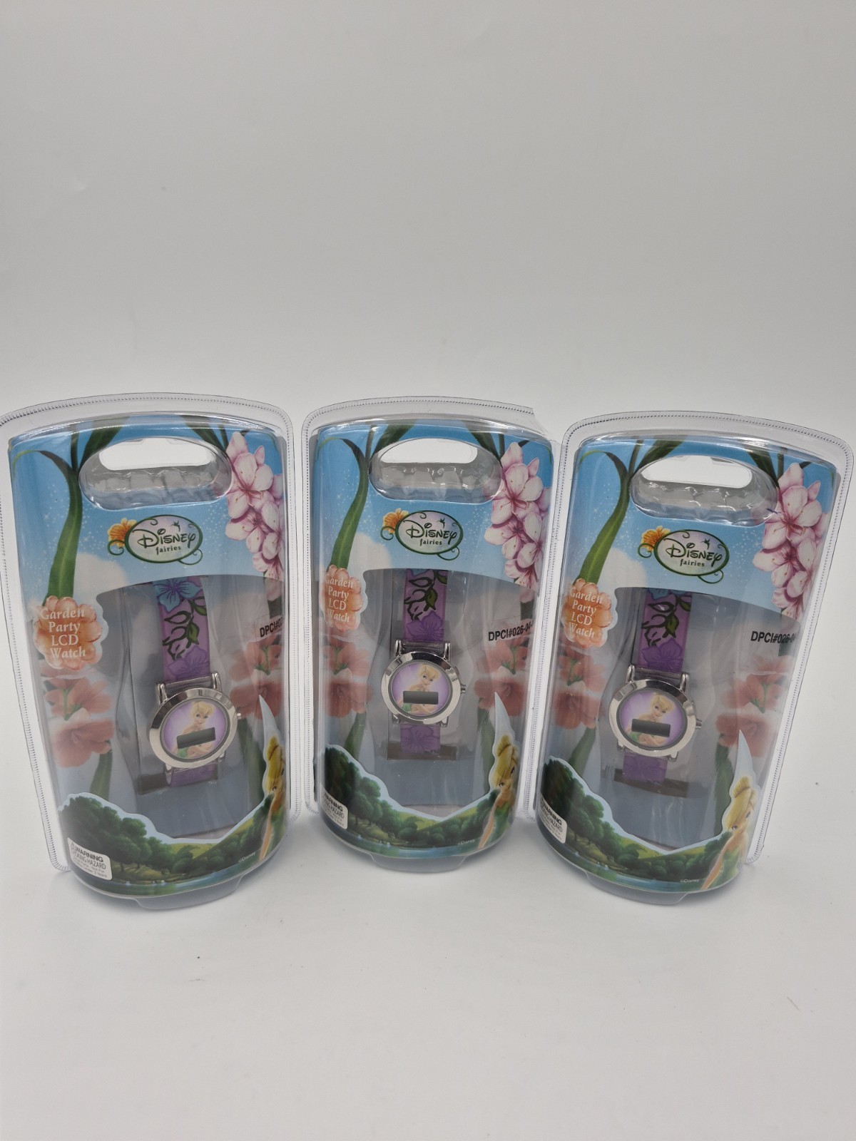 Disney Fairies Lot Of 3 Tinkbell Digital LCD Wristwatch 