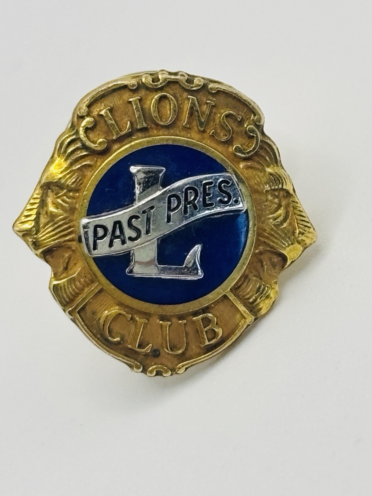 Vintage Lions Club Past President Pin Leavens 1/10 10K Gold Filled Sterling