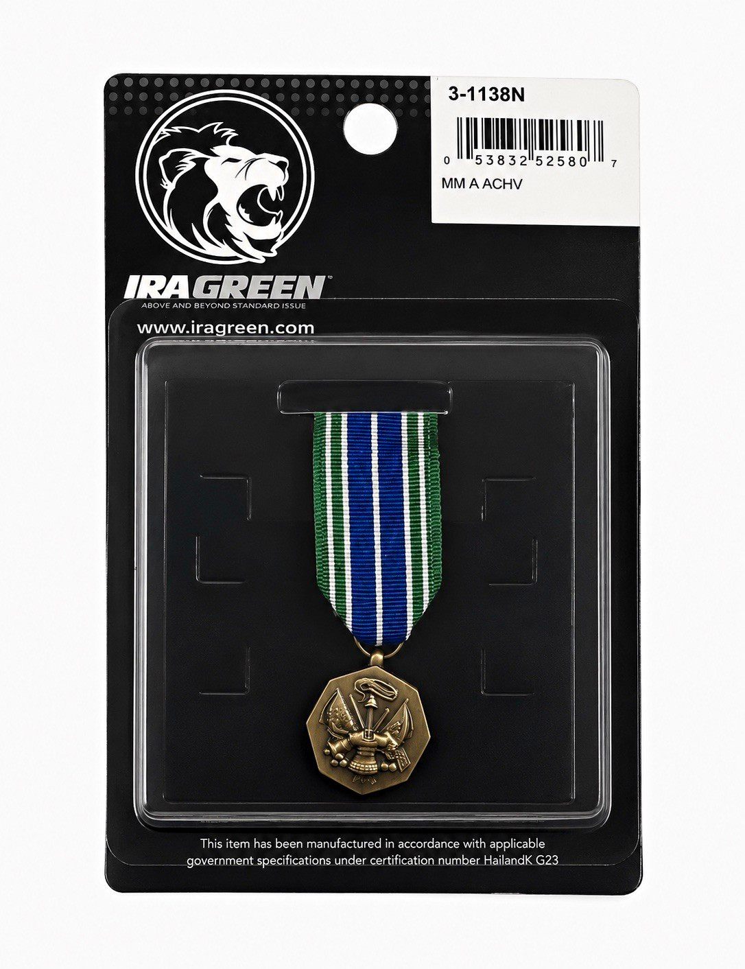IRA GREEN Military Medal Army Achievement Medal AAM