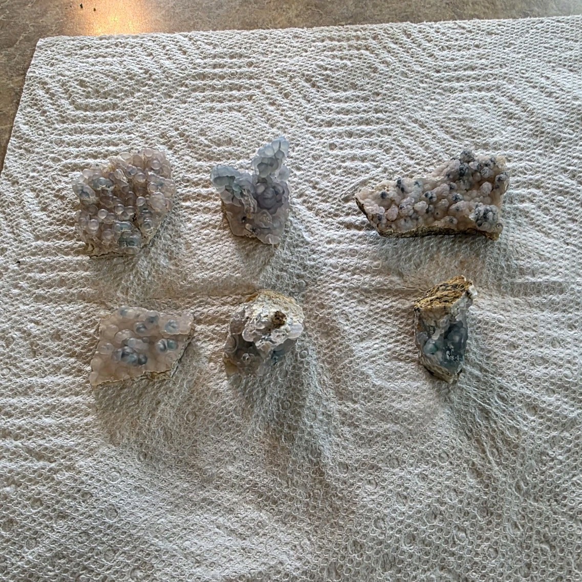 Lot of 6 Botryoidal Chalcedony \