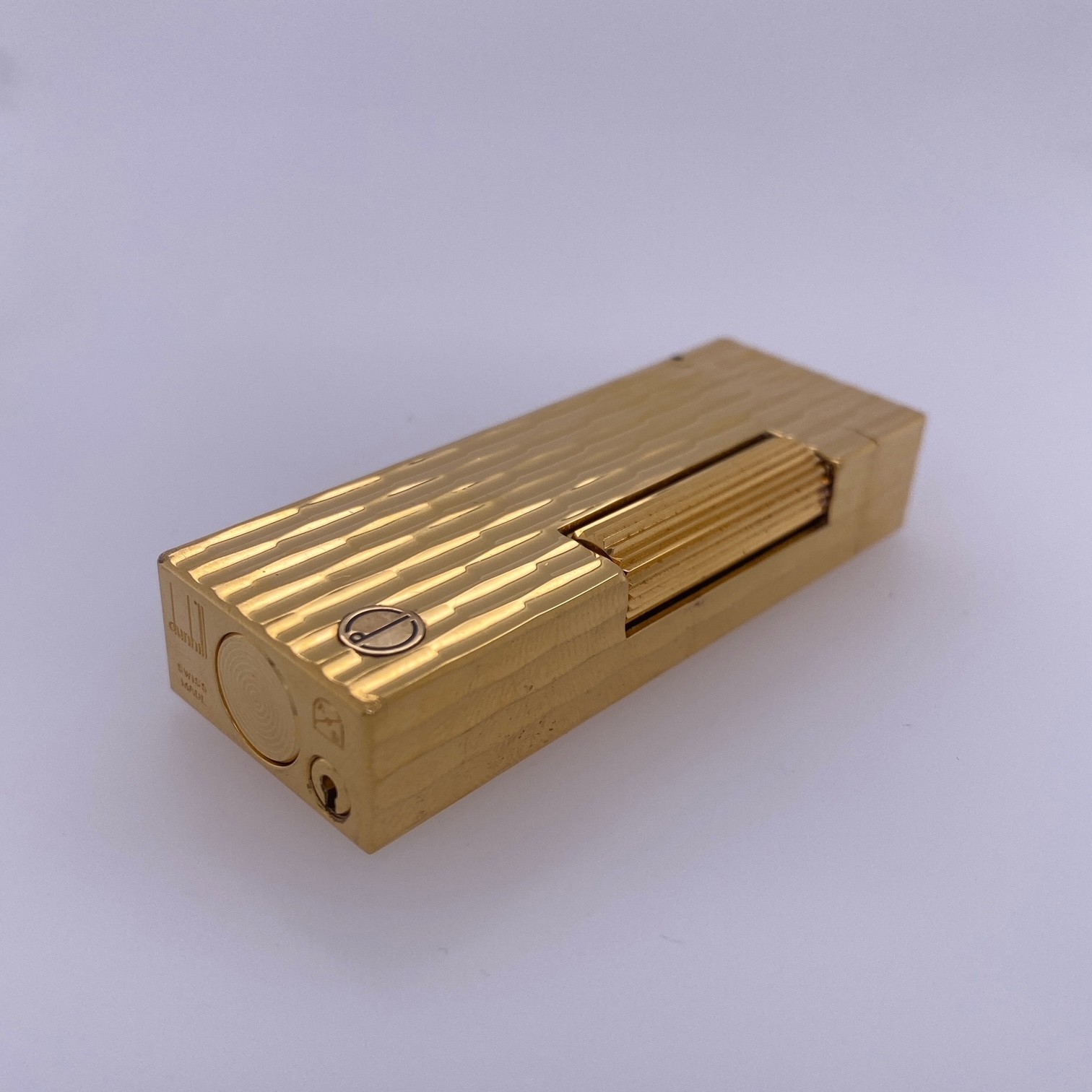 Vintage Gold Bamboo Rollagas Dunhill Lighter
