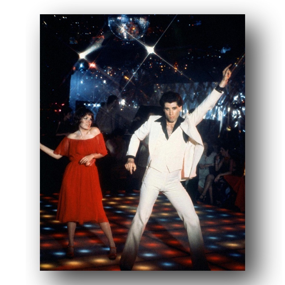 John Travolta, Karen Lynn Gorney Photo 8x10 Saturday Night Fever 1977 Dance