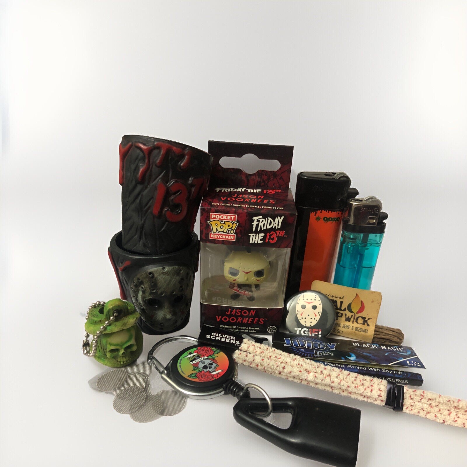 13pc Friday the 13th Horror Smoking Gift Set Spooky TGIF Movie Theme