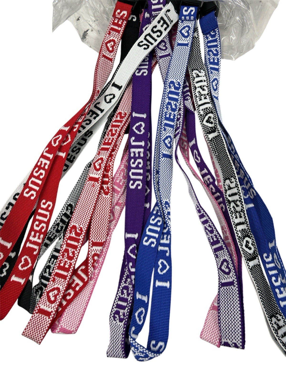 12 I Love Jesus Lanyard Keychain ID Holder Neck Strap Lanyards Favors Lot Gifts