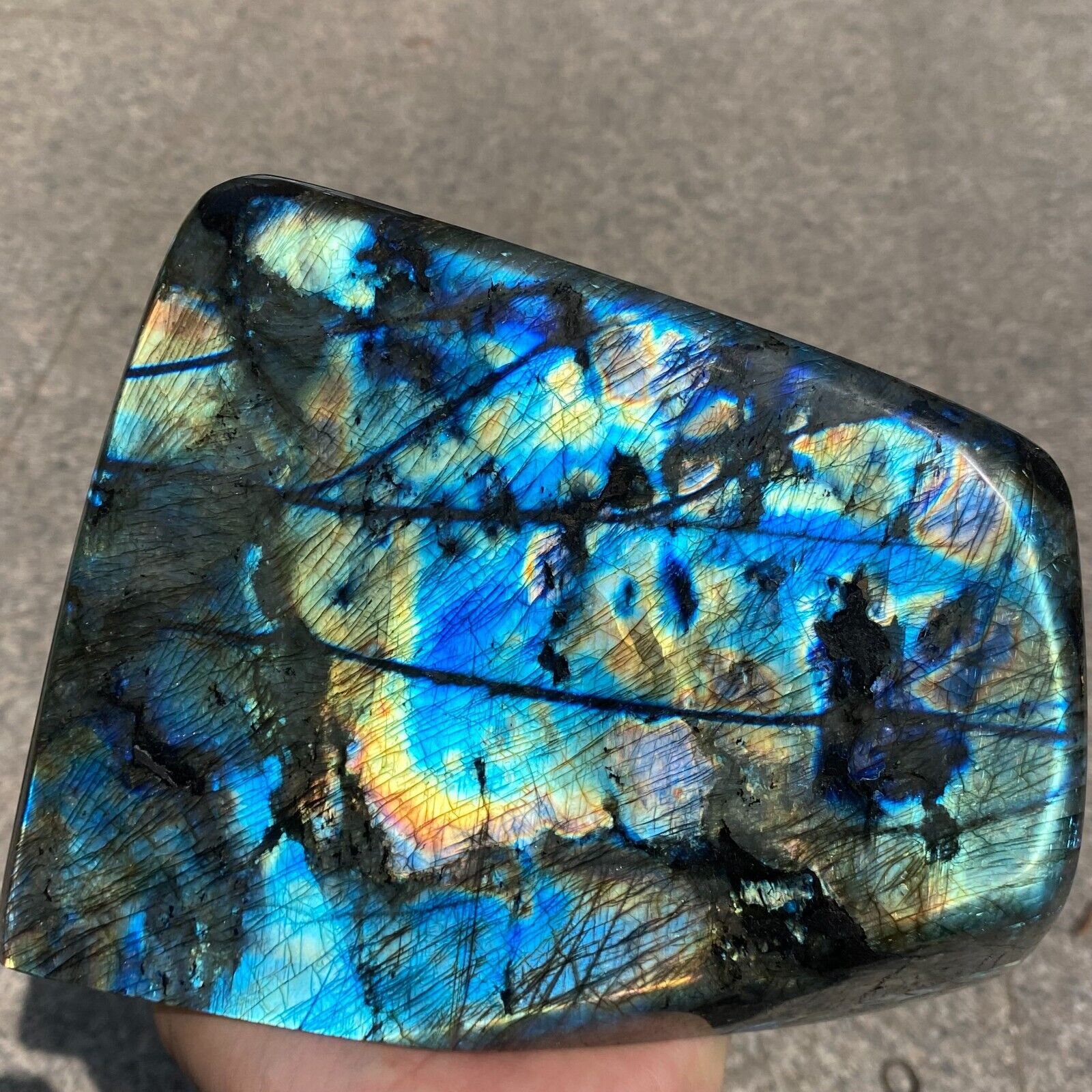 6.81LB Top Labradorite Crystal Stone Natural Rough Mineral Specimen Healing Y01