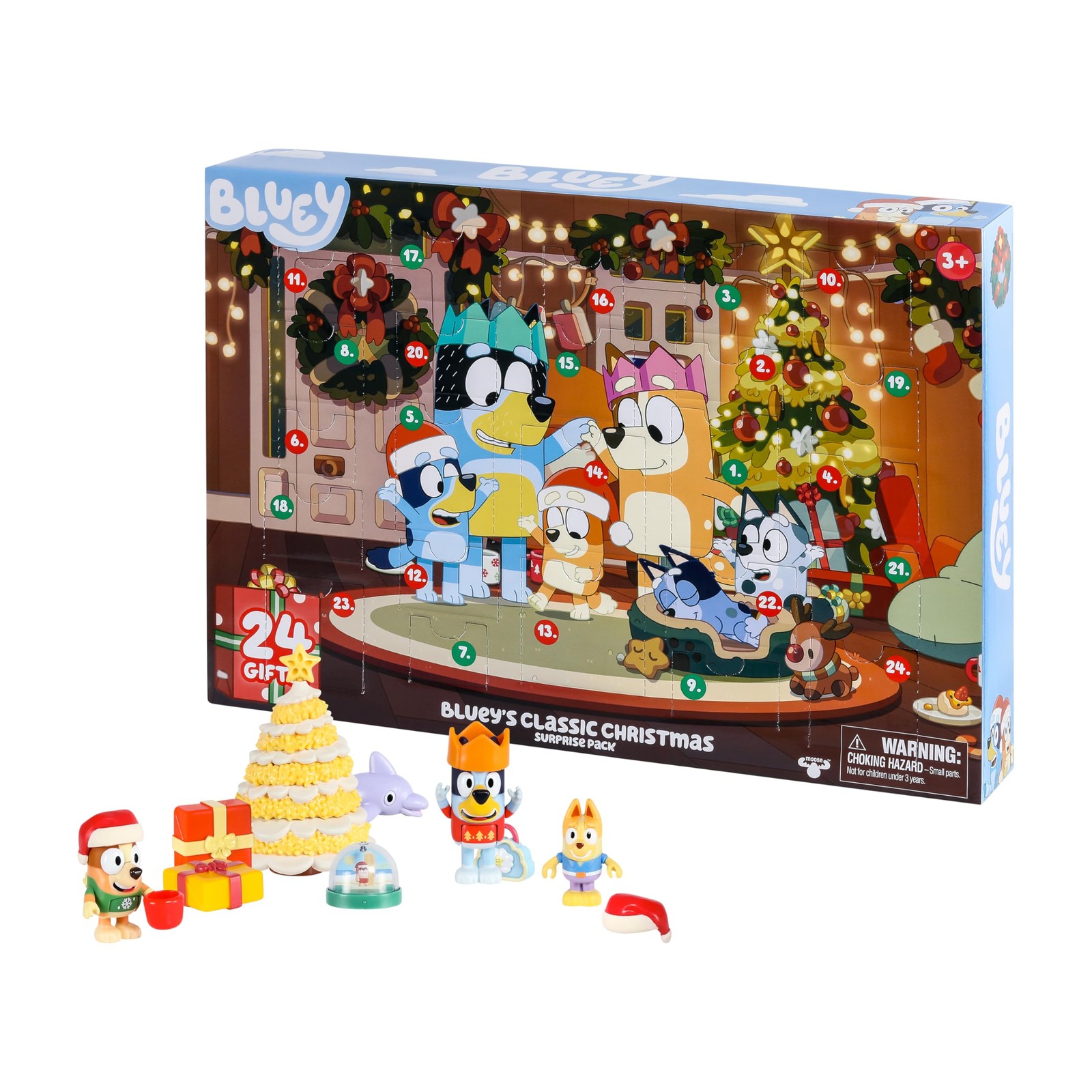 Bluey Advent Calendar 2026, 24 Days of Surprises, Mini Tree Multicolor