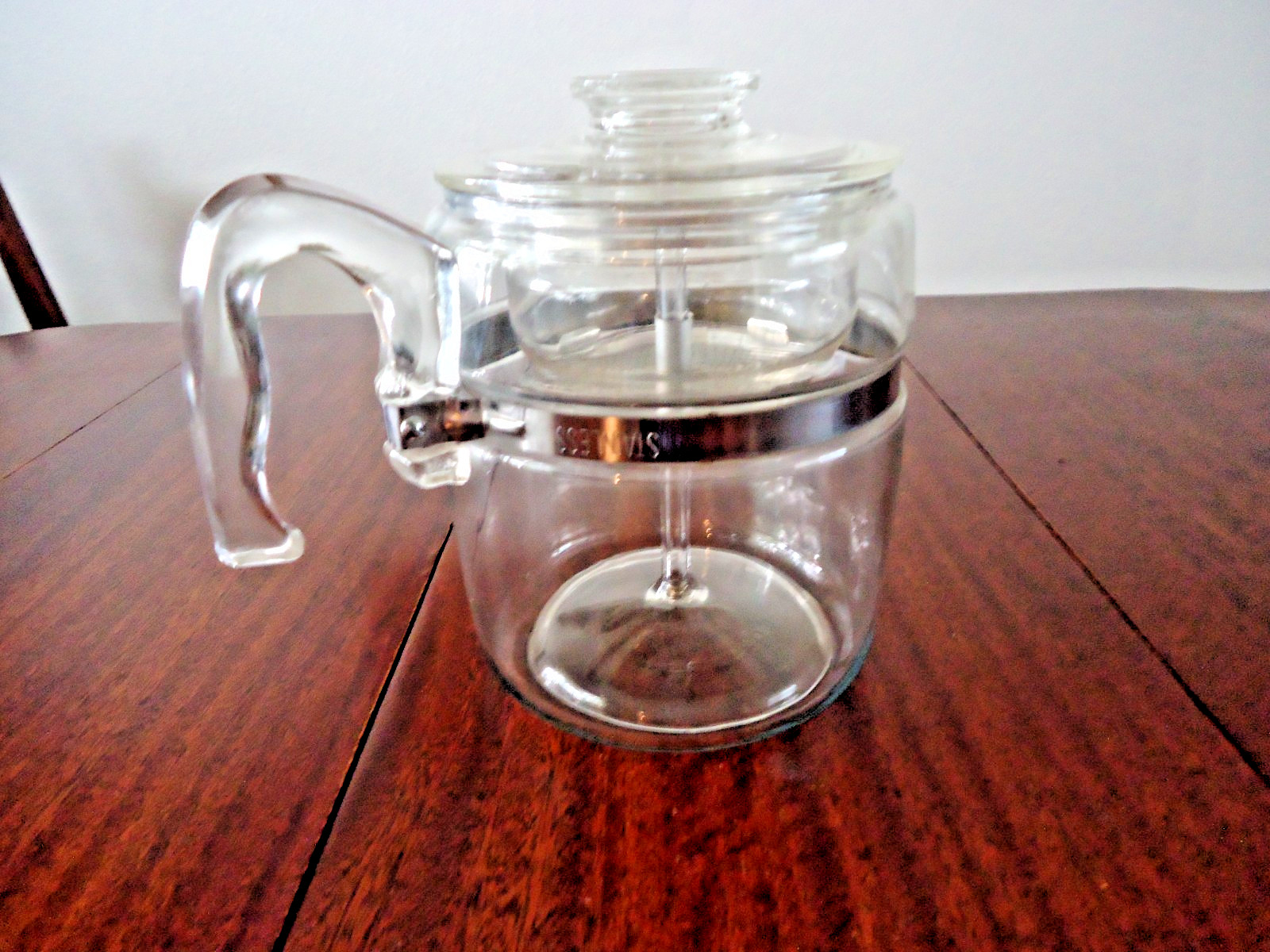 PYREX 1950's FLAME WARE 9 CUP GLASS STOVE TOP COFFEE PERCOLATOR #7759 COMPLETE