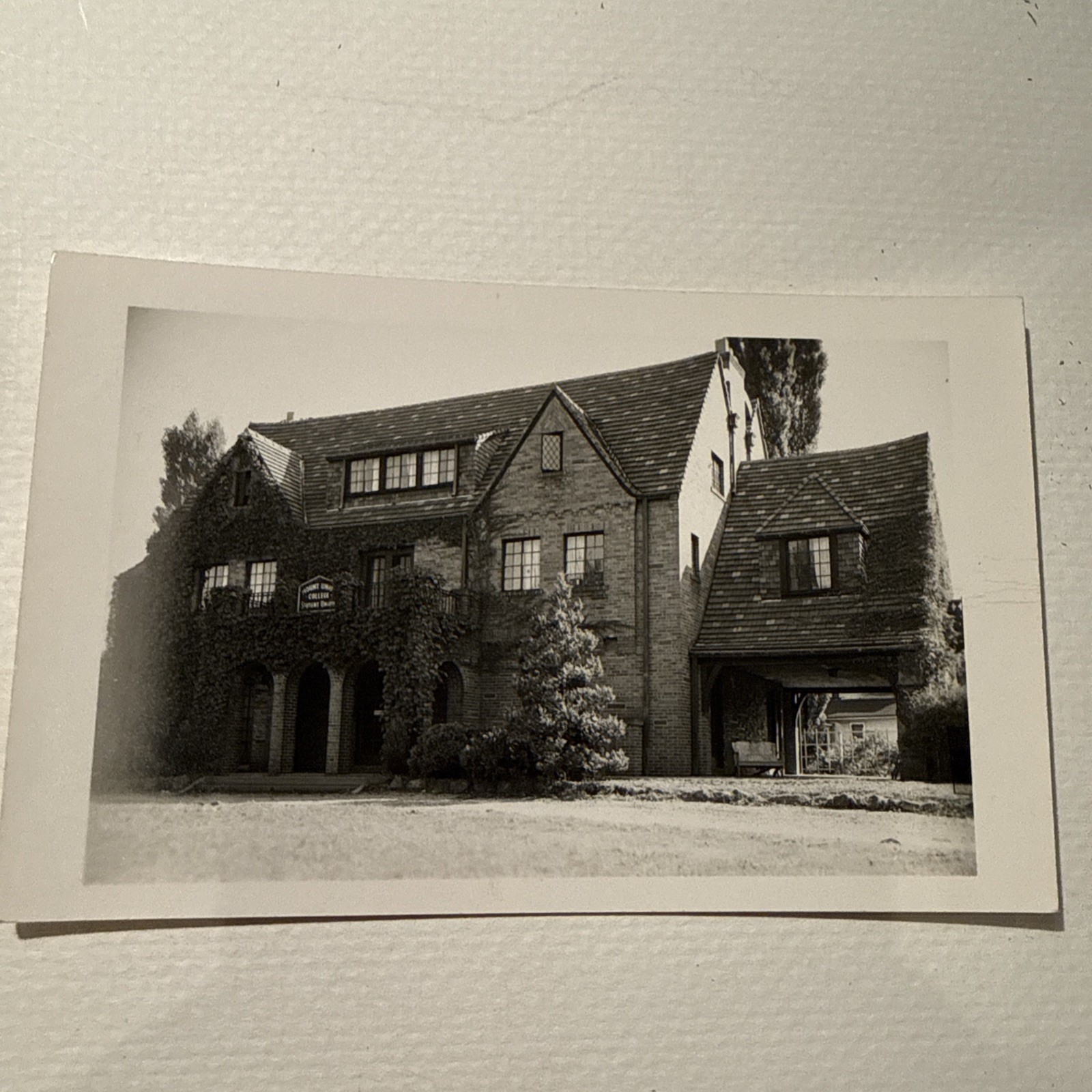 Vintage Rppc Real Photo Postcard Mount Union College Alliance Ohio Student Union