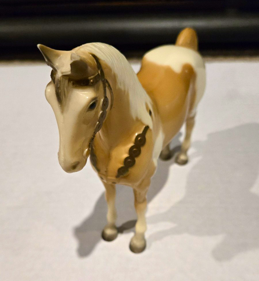 RARE Vintage Bryers 1950-1960s Original Palamino Racehorse #42 Chip On Right Ear