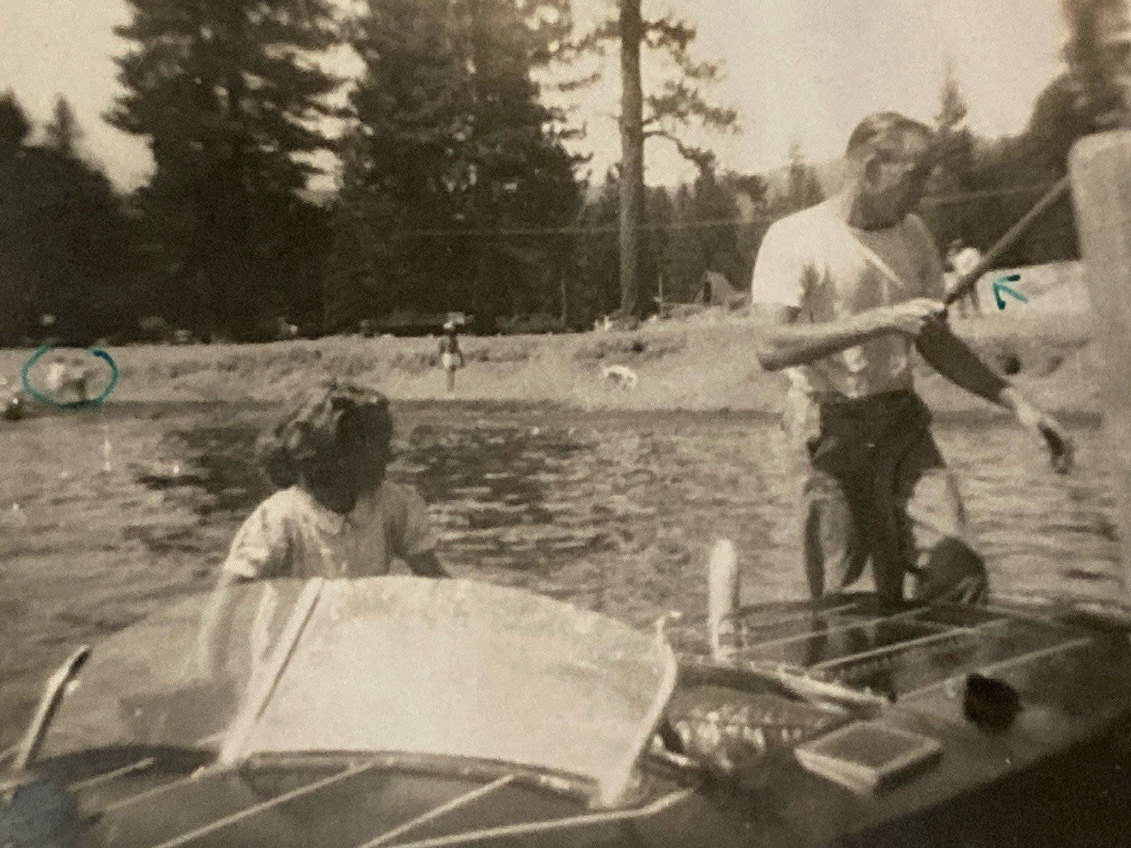 Vintage 1946 LAKE TAHOE, CALIFORNIA Photos - Lot of 17 RARE Boating, Kings Beach