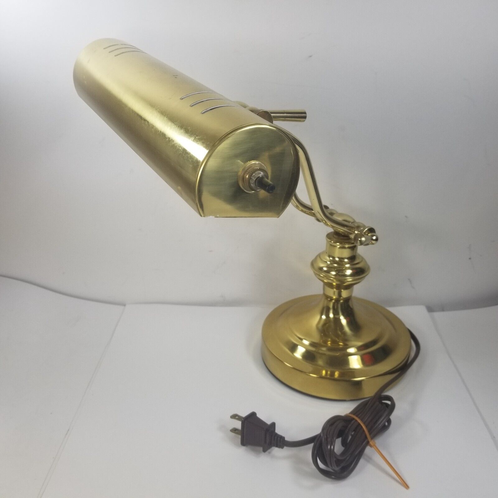 Vintage ART DECO Bankers Piano Brass Desk Lamp 2 Way Adjustable