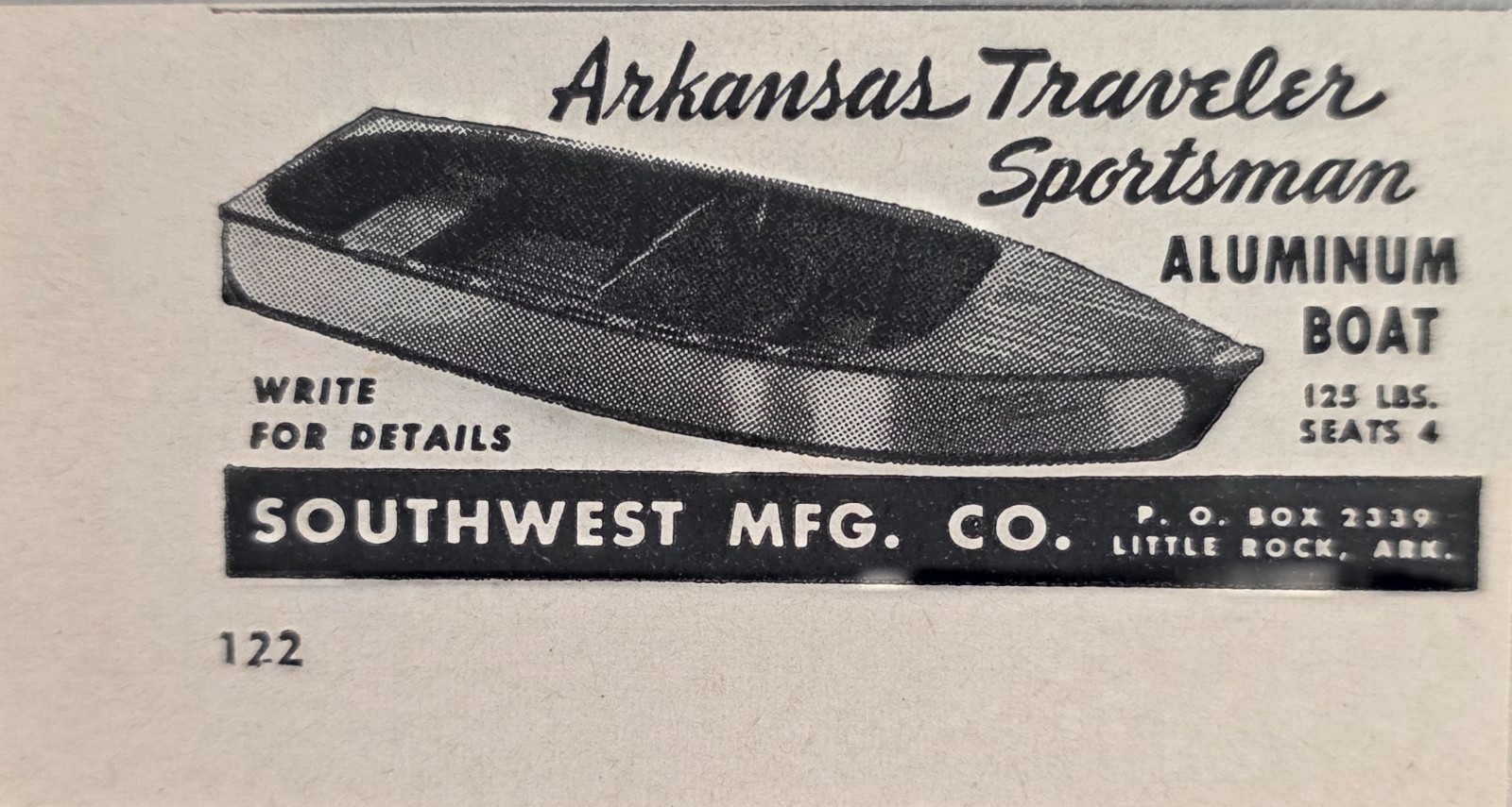 1948 Print Ad Arkansas Traveler Sportsman Aluminum Boat Southwest Little Rock,AR